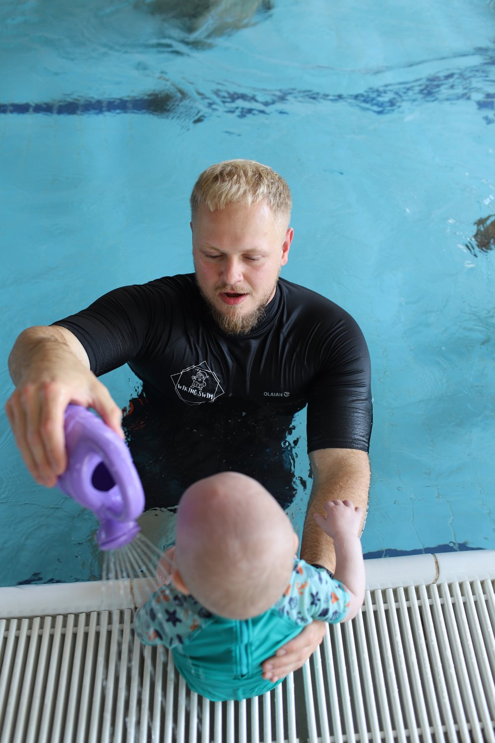 Bartłomiej Krogulewski podczas zajęć Wiking Swim